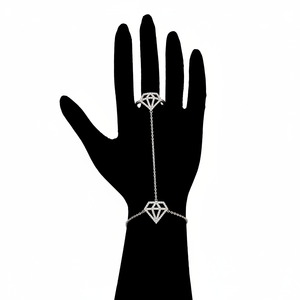 กำไลข้อมือหิน CZ ทรงทาสสำหรับผู้หญิงเครื่องประดับเงินสเตอร์ลิงทำด้วยมือแบบ925 - Product Image 2
