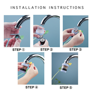 Depuratore d'Acqua Universale Staccabile e Lavabile per <span class=keywords><strong>Doccia</strong></span>, Filtro per Rubinetto da Cucina, Funzionamento Automatico, per Bagno e Uso Domestico - Product Image 6