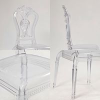 Chaise Chiavari transparente anti-usure en cristal pour événements intérieurs et extérieurs, mobilier de mariage, salle de banquet, chaise de luxe