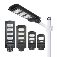 Lampe solaire de rue tout-en-un étanche IP65 pour extérieur, haute puissance, avec détecteur de mouvement LED, pour jardin, cour, zones résidentielles