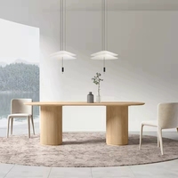 Table console nordique personnalisée de luxe moderne en bois massif ensemble de meubles de magasin de loisirs 4 Tables de salle à manger de cuisine 6 8 places pour la maison