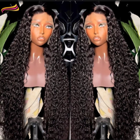 Perruques Lace Front en Cheveux Humains Naturels Sans Colle 13*4 Cheveux Brésiliens Bruts Ondulés Pré-Pluckés Perruques Frontales HD pour Femmes Noires