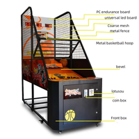 Machine de tir au basket-ball électronique à pièces, pliable, jeu d'arcade, simulation de tir au basket-ball, machine d'arcade