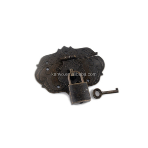 Verrou rétro <span class=keywords><strong>en</strong></span> laiton antique pour <span class=keywords><strong>coffre</strong></span> à bijoux boîte à vin boîtier <span class=keywords><strong>en</strong></span> <span class=keywords><strong>bois</strong></span> loquet <span class=keywords><strong>en</strong></span> métal fermoir avec <span class=keywords><strong>cadenas</strong></span> carré rectangulaire - Product Image 4