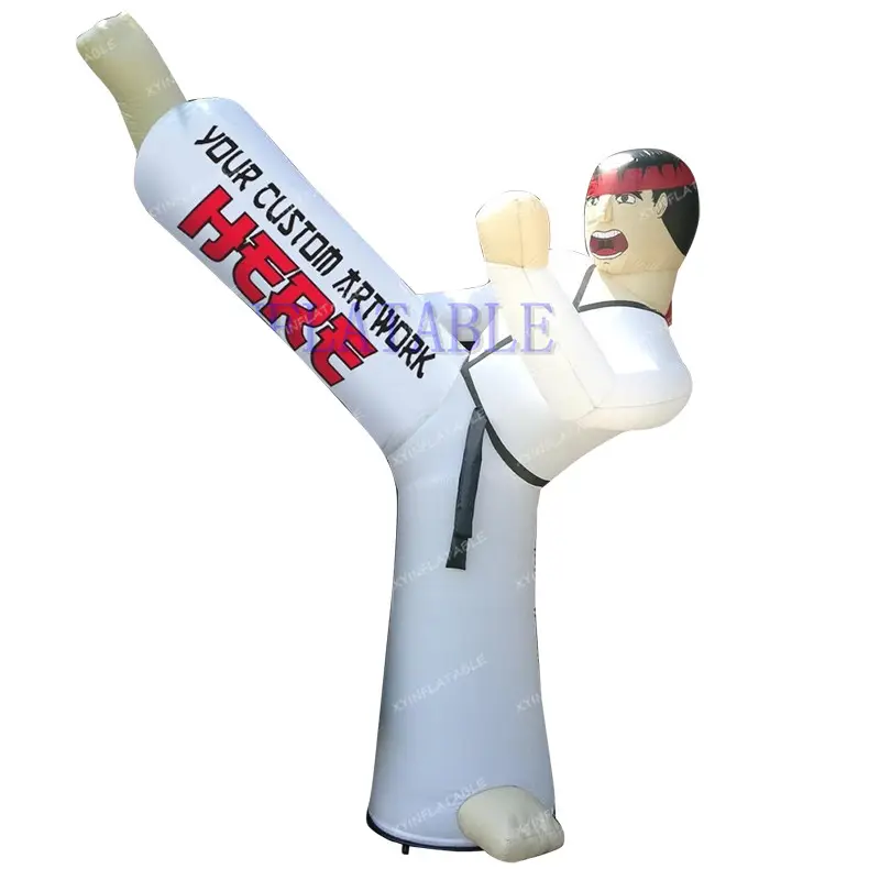 2021 venda quente inflável taekwondo menino, cara de karatê para publicidade inflável