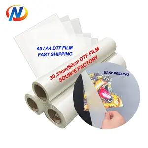 Norman Double Matte 30Cm 60Cm diskon besar kertas Film Dtf Transfer Pet Film Roll Printing Dtf Pet Film