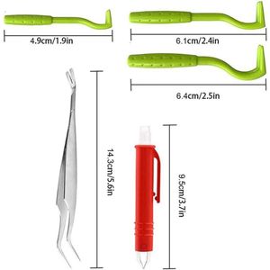 Kit d'accessoires de toilettage pour animaux de compagnie 7 en 1, outil de suppression des tiques pour chiens, pinces à tiques, pince à épiler, peigne à puces, loupe - Product Image 2
