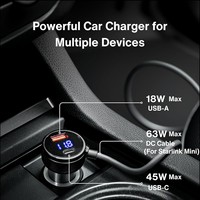 Chargeur de voiture numérique étanche 3-en-1 Type-C haute puissance à charge rapide, le plus vendu sur Amazon