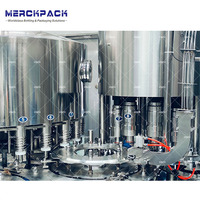 Machine de remplissage et de bouchage automatique de bouteilles en verre PET 330 ml 500 ml 1,5 L pour eau minérale/jus, ligne de production d'étiquetage haute précision