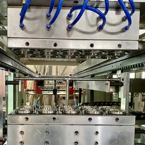 Máquina de fabricación de contenedores de bebidas de plástico desechables, línea de producción automática de alta velocidad