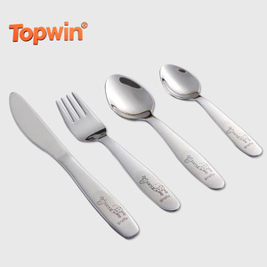 Kids fancy design logo Lovely Stainless Steel 304 Children Cutlery <b>Set</b> with Giraffe Handle - Product Image 1