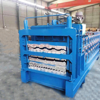 Machine de fabrication de tôle ondulée trapézoïdale à trois couches, prix bas
