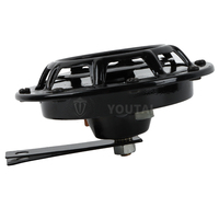 Bocina Eléctrica Metálica para Parrilla de Coche, Roja, MSM Supertone, 12V, Doble Tono (Agudo y Bajo), 335Hz/400Hz, Sonido Súper Fuerte