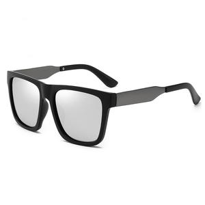 Lunettes de soleil polarisées rectangulaires pour hommes UV400, monture intégrale, verres miroir bleus, style cyclisme extérieur YC66269-B8 - Product Image 5