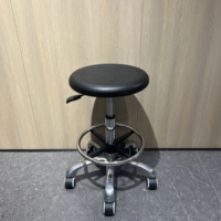 Chaise de laboratoire PU, tabouret rond à haute capacité de charge avec base en aluminium, chaise rotative pour moulin à plantes d'usine de salle de travail de laboratoire
