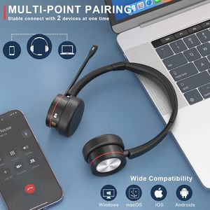 Auriculares inalámbricos duales ENC M890BTD con estación base, micrófono con cancelación <span class=keywords><strong>de</strong></span> ruido y conexión USB para centro <span class=keywords><strong>de</strong></span> llamadas u oficina. - Product Image 3