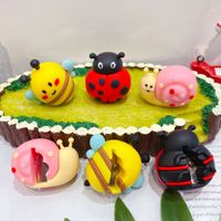 Nouvel effaceur de crayons mécanique au design abeille, coccinelle et escargot – Adorable motif en silicone de dessin animé pour étudiants