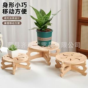 Soporte de madera para macetas, estante decorativo multifuncional de bambú para sala de estar, hogar y oficina - Product Image 3