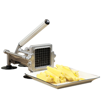 Commerciële groente- en fruit snijmachine, friet snijder, mini-voedselverwerker, roestvrij staal, heavy-duty, vervangende messen