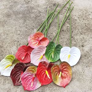 Flores Artificiales de Anturio 3D Wen Hope, Decoraciones de Plástico para Bodas, Accesorios para el Hogar y Exteriores - Product Image 1