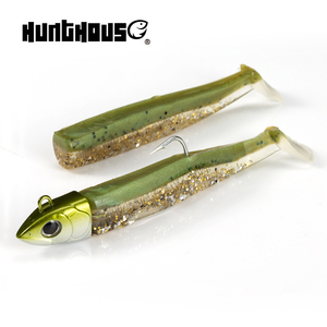 Hunthouse Black Minnow Offre Spéciale PVC Appâts souples artificiels Leurre de pêche pour la carpe de bateau océanique et les espèces cibles de poissons d'eau salée - Product Image 1
