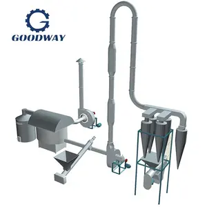 Sistema de secado de flujo de aire, máquina de procesamiento de yema de Cassava, diseño avanzado