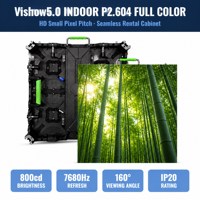 Pantalla LED a Todo Color para Interiores Vishow5.0 P2.604, Gabinete de Alquiler, Pantalla HD Neutra para Escenarios, Conferencias, Exposiciones, Video Wall