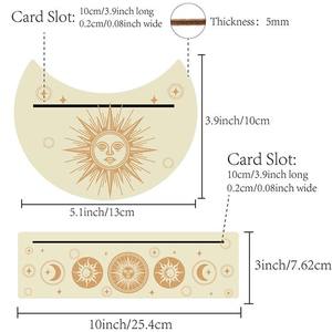 ที่ตั้งไพ่ทาโรต์ทรงสี่เหลี่ยมทำจากไม้รูปพระจันทร์แท่นวางจัดแสดงแท่นบูชาทำมือสำหรับอุปกรณ์เวทมนตร์และสำรับไพ่ทาโรต์ - Product Image 3