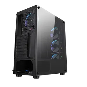 Schwarze Farbe CPU-Schrank Gaming-Gehäuse Computer PC Gamer Fall