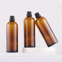 Flacon pulvérisateur en verre ambré rechargeable, parfum d'ambiance pour la maison, flacon de parfum de 200 ml avec grand distributeur à pompe, flacon de lotion à huile
