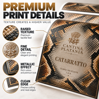 Étiquettes de bouteilles de vin personnalisées de qualité supérieure, papier texturé gaufré Reptile, autocollants en rouleau auto-adhésifs avec feuille métallique
