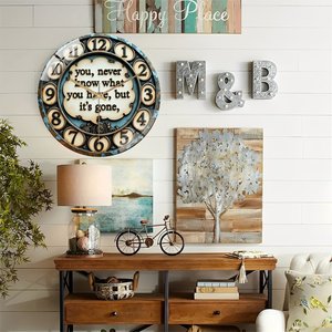 Horloge <span class=keywords><strong>murale</strong></span> en verre 30x30cm pour un objectif d'épargne avec tirelire personnalisée - Product Image 5