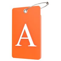 Étiquettes de bagages en PVC à prix d'entrepôt, 26 lettres initiales personnalisables, étiquettes d'identification pliables avec boucle en acier inoxydable