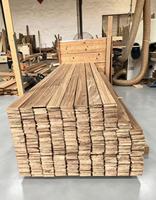 Panel Dinding Kayu Zebra Solid untuk Pabrik, Panel Dinding Kayu Keras Wujinmu Afrika untuk Dekorasi Interior Vila Mewah