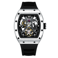 Montres-bracelets automatiques de luxe de marque originale Megir, squelette, pour hommes