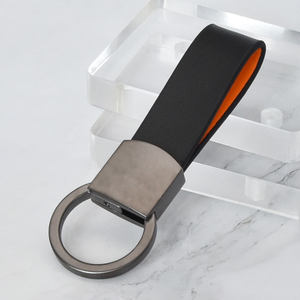 Bán buôn tùy chỉnh trống PU da xe Keychain cá nhân logo kim loại da Keychain - Product Image 6