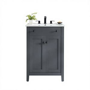 Mueble de Baño Moderno de Estilo Europeo JY Vietnam, con Base de MDF y Melamina Resistente al Agua, Iluminado e Iluminado, con Cubierta de Cerámica - Product Image 1