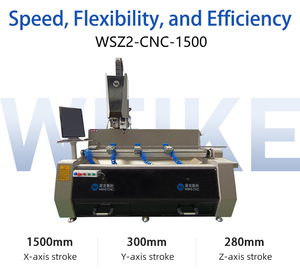 <span class=keywords><strong>Centre</strong></span> d'usinage et <span class=keywords><strong>de</strong></span> perçage CNC WEIKE pour profilés en aluminium, machine <span class=keywords><strong>de</strong></span> perçage et d'usinage CNC à double tête pour portes et fenêtres - Product Image 6