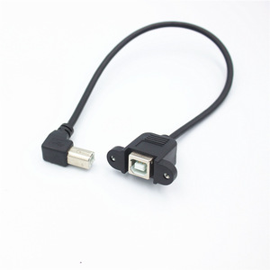 สายต่อขยาย USB B ชายกับหญิง แบบมุมฉาก 0.3 ม. หรือ 0.5 ม. พร้อมหูยึด - Product Image 1