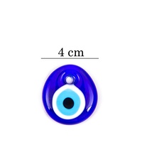 Perle ronde en verre faite à la main de 4 cm, amulette contre le mauvais œil, Nazar, provenant de Turquie, ornement de protection pour la maison