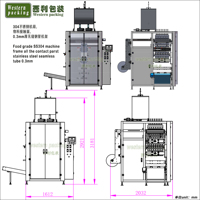 Machine d'emballage automatique de sachets de sachets de pâte de tomate pour shampoing liquide sauce ketchup multi-voies 4 côtés scellés