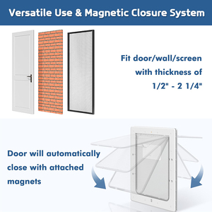 ประตูสุนัขแผงสไลด์<span class=keywords><strong>อลู</strong></span><span class=keywords><strong>มิ</strong></span><span class=keywords><strong>เนียม</strong></span>ทนทานสำหรับใช้กลางแจ้งมีล็อกนิรภัย4ตัวสำหรับสัตว์เลี้ยงขนาดเล็กถึงใหญ่ - Product Image 4