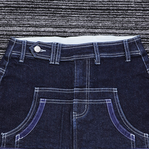 Jupes courtes européennes et américaines de haute qualité Mini <span class=keywords><strong>jupe</strong></span> d'été <span class=keywords><strong>en</strong></span> <span class=keywords><strong>jean</strong></span> pour femmes de couleur unie personnalisée - Product Image 5