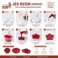 TIMESRUI JES Résine Nouvelle Sans Bulles Kit de Résine Écologique DIY à Base d'Eau Jesmonite, Respectueuse de l'Environnement et Non Toxique pour le Bricolage