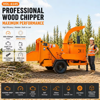 Broyeur de bois haute capacité pour une production de 5500 kg/h, VOL-6145, alimentation diesel, entretien forestier, grandes exploitations agricoles et applications industrielles