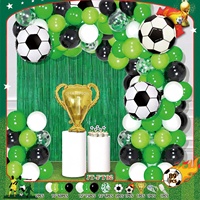 Kit d'arche de ballons pour fête à thème personnalisée, comprenant un kit de ballons verts et blancs et des ballons en feuille pour fête