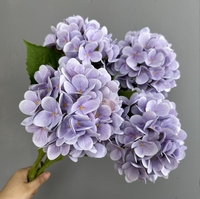 Fleur artificielle imprimée en 3D fleurs d'hortensia au toucher réel fleurs d'hortensia à tige unique pour la décoration intérieure