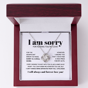 สร้อยคอจี้เงินรูปปมรักแบบคลาสสิก พร้อมการ์ดข้อความส่วนตัว ของขวัญขอโทษ ขอให้อภัย ปรองดอง - Product Image 3