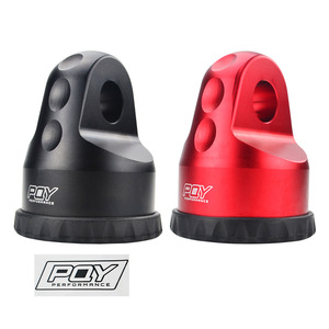 POYRACING D Shackle โลหะผสมเหล็กกล้าสีดำและสีแดงแบบเมตริกสำหรับติดตั้งบนหลังคาเครน - Product Image 2