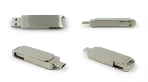 แฟลชไดรฟ์ SSD USB 3.0 ความเร็วสูงแบบขายส่ง ชนิด Type-C ตัวเรือนโลหะหมุนได้สองด้าน รับทำสีและโลโก้ตามสั่ง สำหรับโปรโมชั่นธุรกิจ - Product Image 6